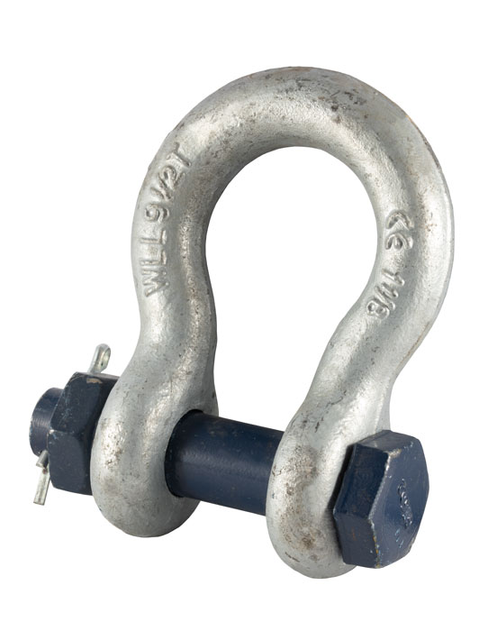 GT Blue Pin Bow Shackle with Safety Nut and Bolt Pin – BPSAB